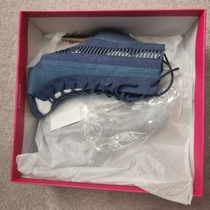 Denim heels